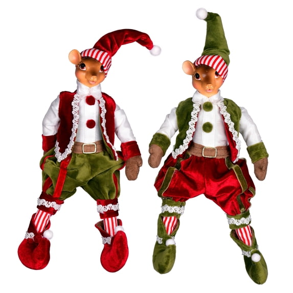 Vickerman 19" Candy Wonderland Collection Mouse Doll, Pack of 2