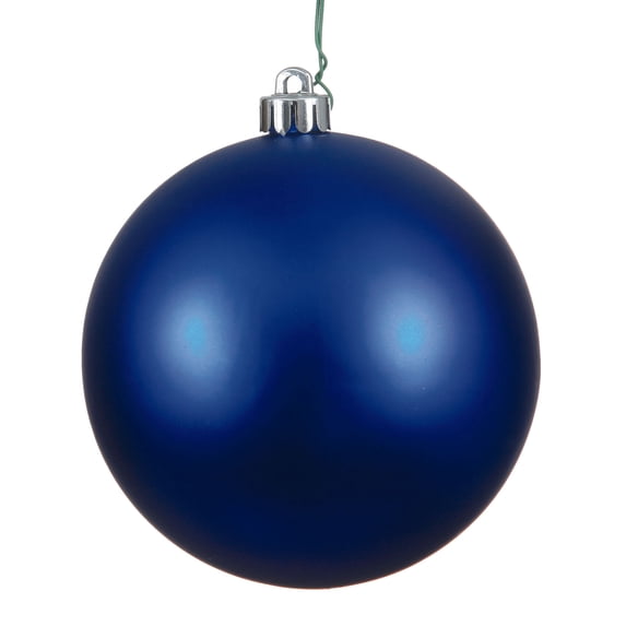 Vickerman 2.4" Christmas Ornament Ball, Cobalt Blue Matte Finish, Shatterproof Plastic, UV Resistant, Holiday Christmas Tree Decoration, 24 Pack