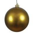 thumbnail image 1 of Vickerman 2.4" Christmas Ornament Ball, Olive Matte Finish, Shatterproof Plastic, UV Resistant, Holiday Christmas Tree Decoration, 24 Pack, 1 of 5