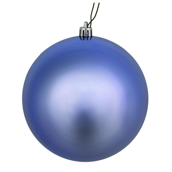 Vickerman 2.4" Christmas Ornament Ball, Periwinkle Shiny Finish, Shatterproof Plastic, UV Resistant, Holiday Christmas Tree Decoration, 24 Pack