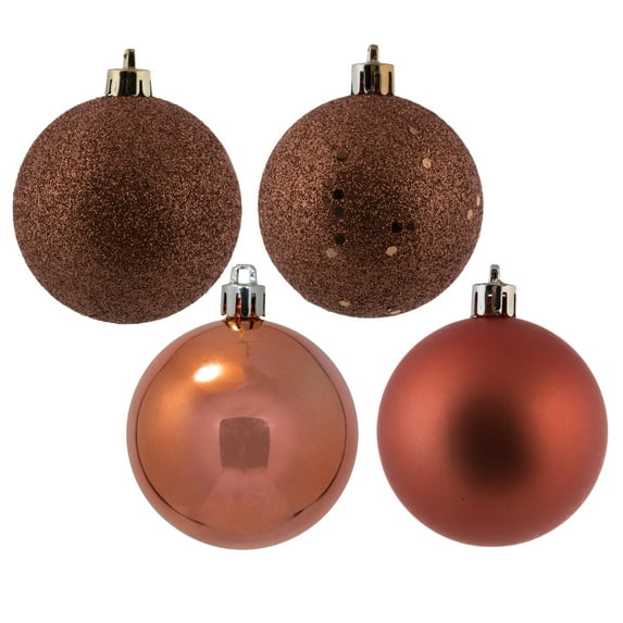 Vickerman 2.4" Coral 4-Finish Ball Ornament Assortment, 24 per Box