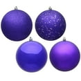 thumbnail image 1 of Vickerman 2.4" Purple 4-Finish Ball Ornament Assortment, 24 per Box, 1 of 1
