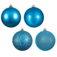 thumbnail image 1 of Vickerman 2.4" Turquoise 4-Finish Ball Ornament Assortment, 60 per Box, 1 of 3