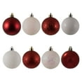 thumbnail image 1 of Vickerman 2.4" White and Red 4-Finish Ball Ornament Assortment, 24 per Box, 1 of 6