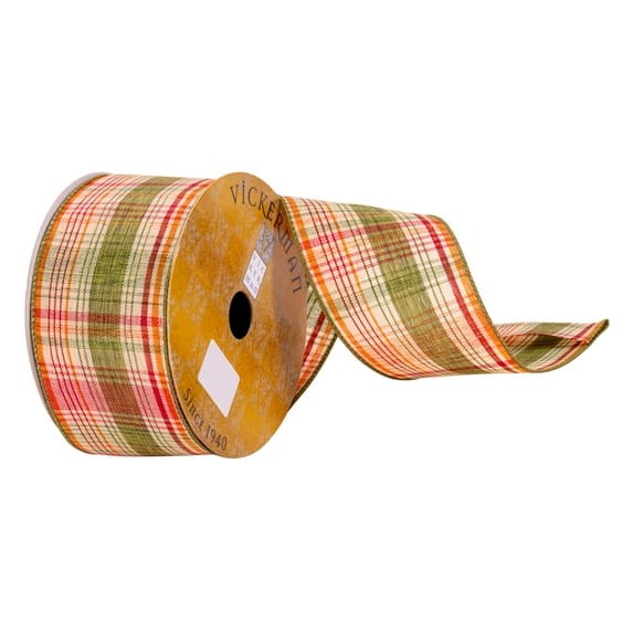 Vickerman 2.5" x 10 Yards Fall Plaid Ribbon