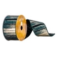 thumbnail image 1 of Vickerman 2.5" x 10 Yards Green and Gold Abstract Lines Ribbon, 1 of 3