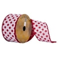 thumbnail image 1 of Vickerman 2.5" x 10 Yards Red Dots Pattern Christmas Ribbon, 1 of 3