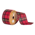 thumbnail image 1 of Vickerman 2.5" x 10 Yards Red Green Flannel Plaid Wired Edge Christmas Ribbon, 1 of 2