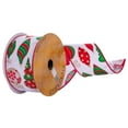 thumbnail image 1 of Vickerman 2.5" x 10 Yards White Novelty Ornaments Ribbon., 1 of 2