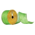 thumbnail image 1 of Vickerman 2.5" x 10 yard Green Shimmer Dupion Christmas Ribbon, 1 of 2