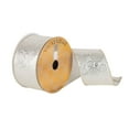 thumbnail image 1 of Vickerman 2.5" x 10 yard Silver Circle Woven Dupion Christmas Ribbon, 1 of 2