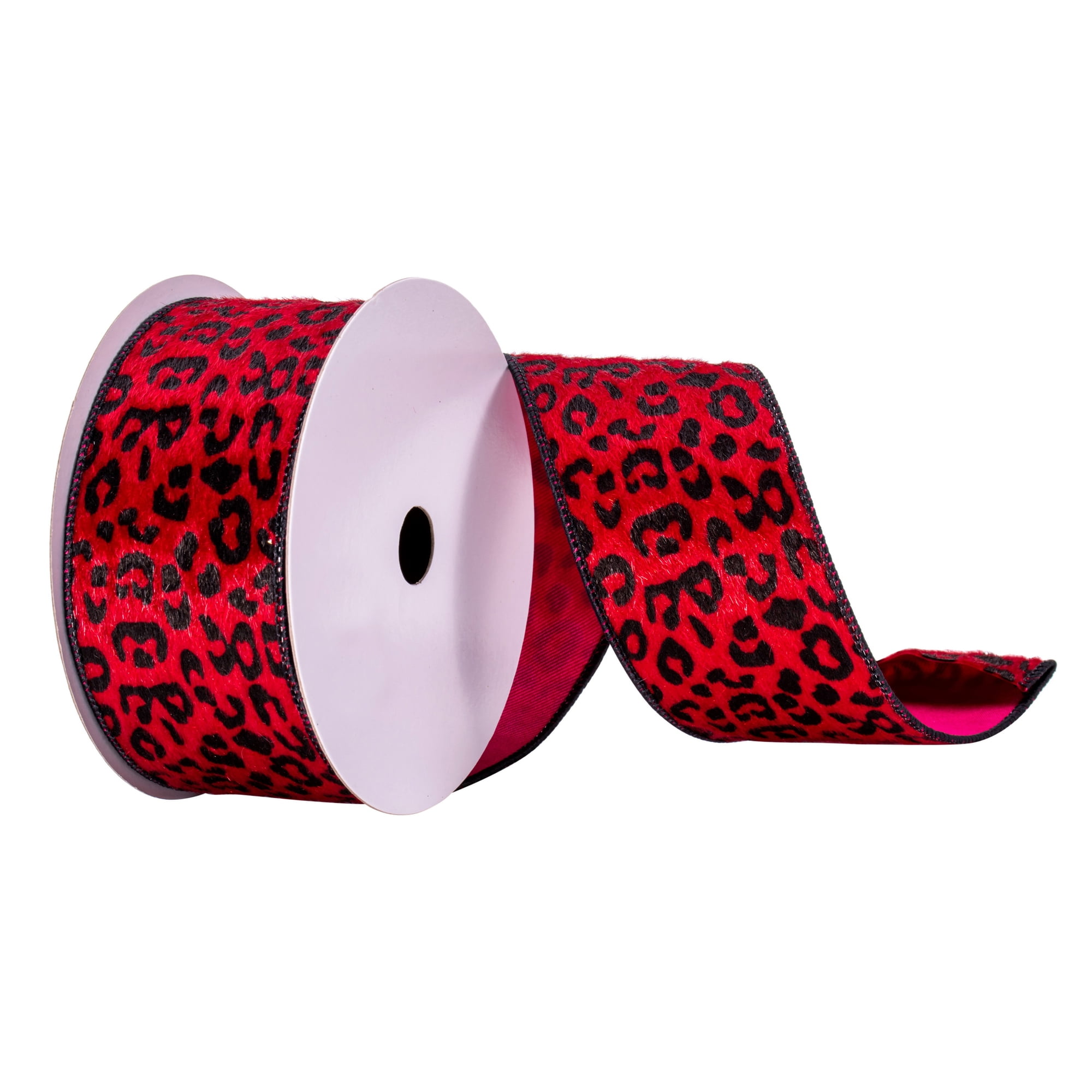 2.5 Paw Print Ribbon: Black & Red (10 Yards) RG1779CM