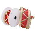 thumbnail image 1 of Vickerman 2.5" x 5 Yards Red-Gold Nut Cracker Wired Edge Christmas Ribbon., 1 of 1