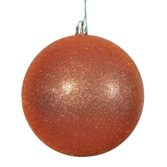 Vickerman 2.75" Burnished Orange Glitter Ball Ornament, 12 per Bag