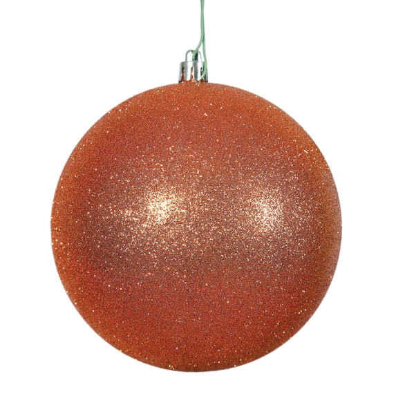 Vickerman 2.75" Burnished Orange Glitter Ball Ornament, 12 per Bag