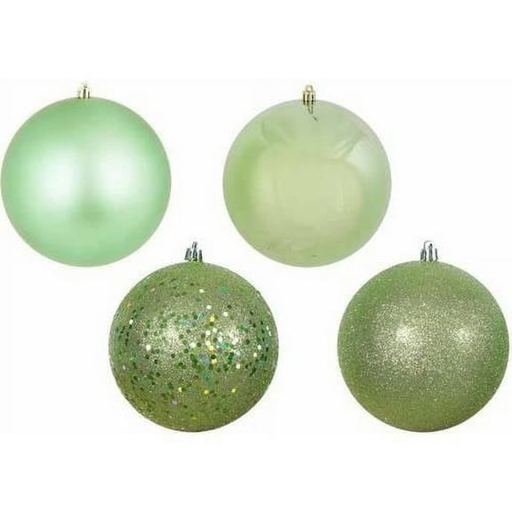 Vickerman 2.75" Celadon 4-Finish Ball Ornament Assortment, 20 per Box