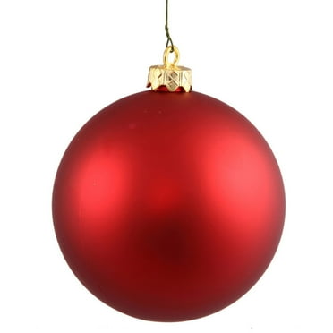 Vickerman 2.75" Christmas Ornament Ball, Red Matte Finish, Shatterproof Plastic, UV Resistant, Holiday Christmas Tree Decoration, 12 Pack