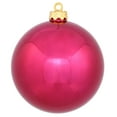 thumbnail image 1 of Vickerman 2.75" Christmas Ornament Ball, Wine Shiny Finish, Shatterproof Plastic, UV Resistant, Holiday Christmas Tree Decoration, 12 Pack, 1 of 5