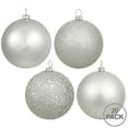 thumbnail image 1 of Vickerman 2.75" Silver 4-Finish Ball Ornament Assortment, 20 per Box, 1 of 3