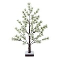 thumbnail image 1 of Vickerman 2' Green Frosted Mini Pine Twig Tree, Battery Operated Warm White 3mm LED lights., 1 of 4
