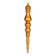 thumbnail image 1 of Vickerman 20" Antique Gold Matte Finial 1/Bag. This ornament features a drilled cap with looped wire to ensure that decorating is a breeze. This ornament is made with shatterproof plastic to reduce th, 1 of 1