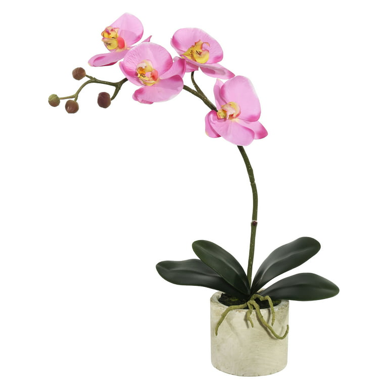 Vickerman 604090 - 18 Pink/Orange Orchid Arrangement (FC190266) Home  Office Flowers in Pots Vases and Bowls - Yahoo Shopping