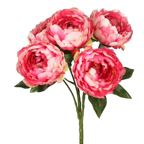 Vickerman 20" Artificial Pink Peony Bunch.