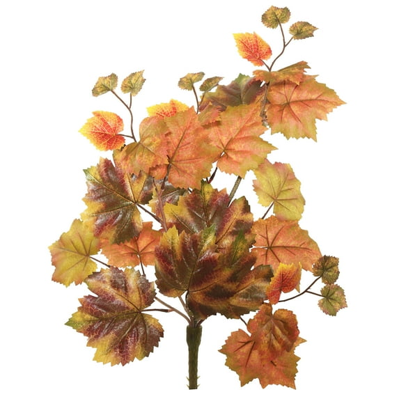 Vickerman 20" Artificial Red and Brown Autumn Grape Leaf.