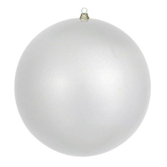Vickerman 20" Giant Silver Ornament. It measures 20 inches in diameter and is made with shatterproof plastic which is resistant to Breaking. UV Resistent Coating.