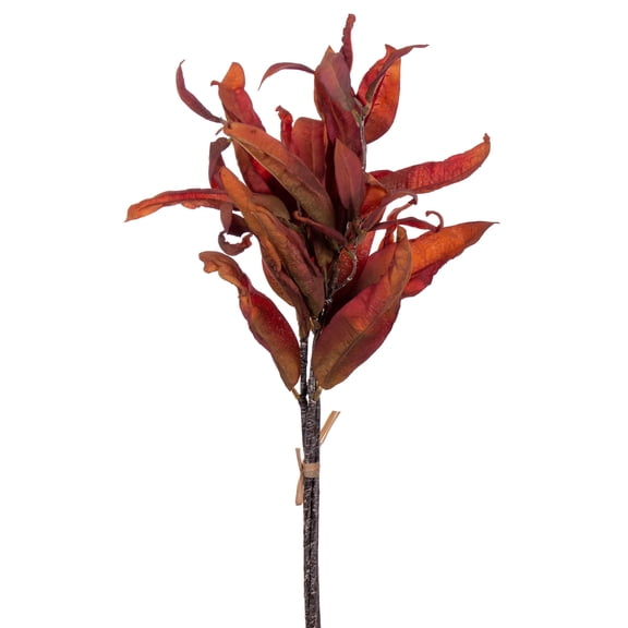 Vickerman 20" Orange Artificial Dried Leaves Bundle, 2 per bundle.