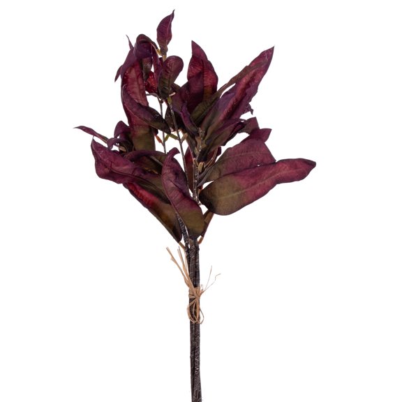 Vickerman 20" Plum Artificial Dried Leaves Bundle, 2 per bundle.