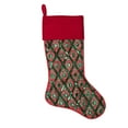 thumbnail image 1 of Vickerman 20" Red/Green Sequin Pattern Christmas Stocking, 1 of 2