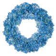 thumbnail image 1 of 20" Real Touch Blue Hydrangea Wreath, 1 of 2