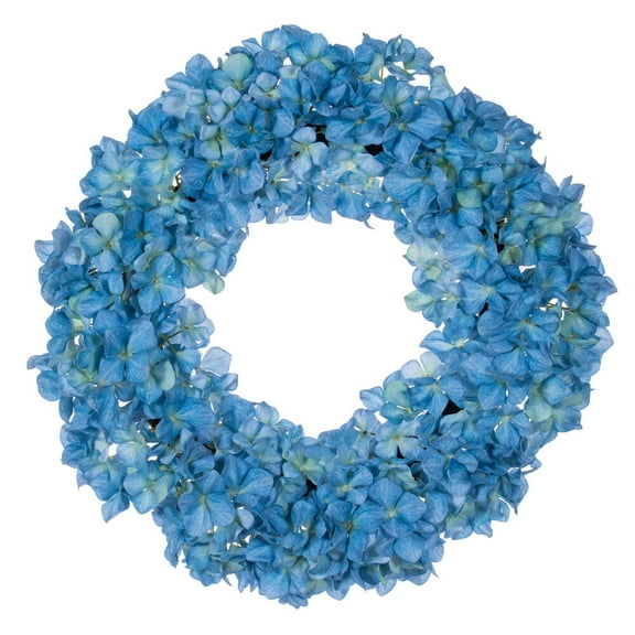 20" Real Touch Blue Hydrangea Wreath