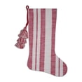 thumbnail image 1 of Vickerman 20" x 8" Red Stripe Cotton Stocking, 1 of 5
