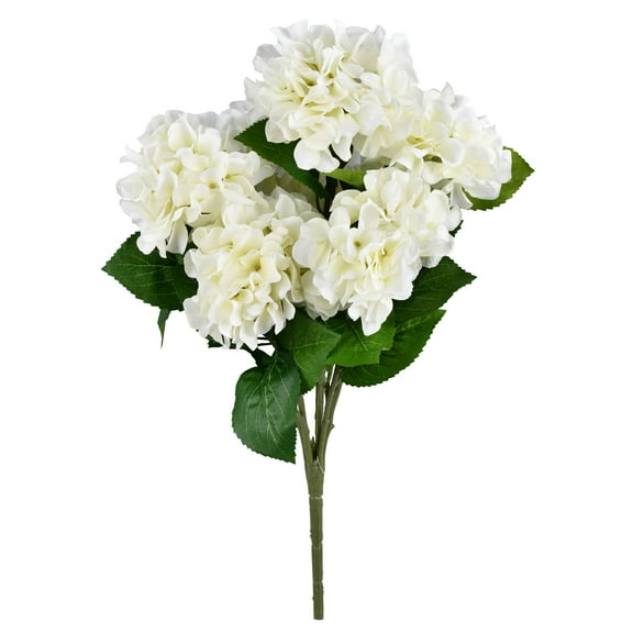 Vickerman 21" Artificial White Hydrangea Bush.
