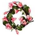 thumbnail image 1 of Vickerman 22" Artificial Dark Pink Magnolia Wreath., 1 of 2