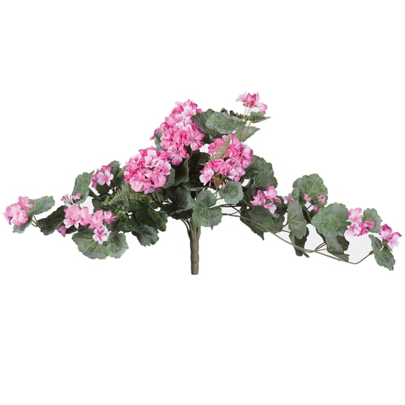 Vickerman 22" Artificial Light Pink Geranium Hanging.