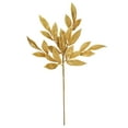 thumbnail image 1 of Vickerman 22" Gold Glitter BayLeaf Artificial Christmas Spray. Includes 12 sprays per pack., 1 of 5