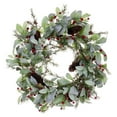 thumbnail image 1 of Vickerman 22" Green Artificial Leaf Wreath, Polyester, 1 of 2