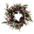 thumbnail image 1 of Vickerman 22" Green Artificial Plastic Leaf Wreath, 1 of 2