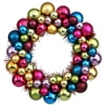 thumbnail image 1 of Vickerman 22" Multi-Colored Shiny and Matte Ball Wreath, 1 of 2