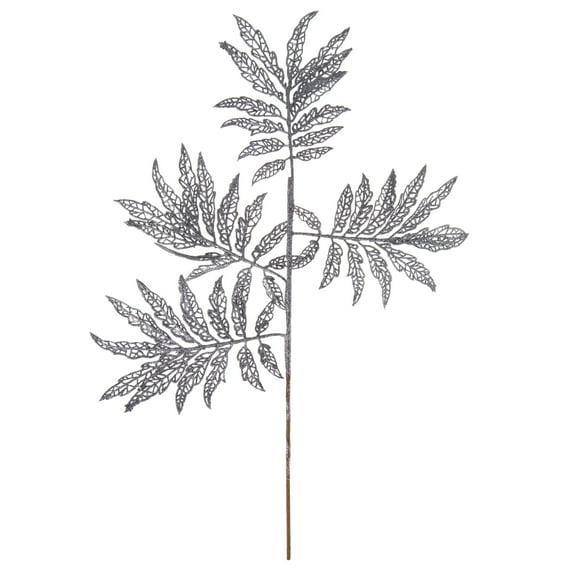 Vickerman 22" Pewter Glitter Sumac Artificial Christmas Spray. Includes 6 sprays per pack.