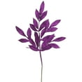 thumbnail image 1 of Vickerman 22" Purple Glitter BayLeaf Artificial Christmas Spray. Includes 12 sprays per pack., 1 of 3
