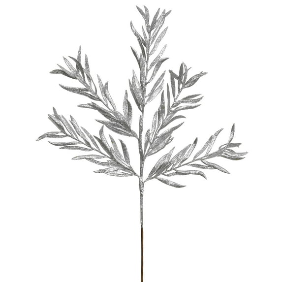 Vickerman 22" Silver Glitter Heather Spray 12/Bg