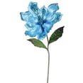 thumbnail image 1 of Vickerman 22" Sky Blue Velvet Magnolia Artificial Christmas Pick, 3 per Bag, 1 of 2