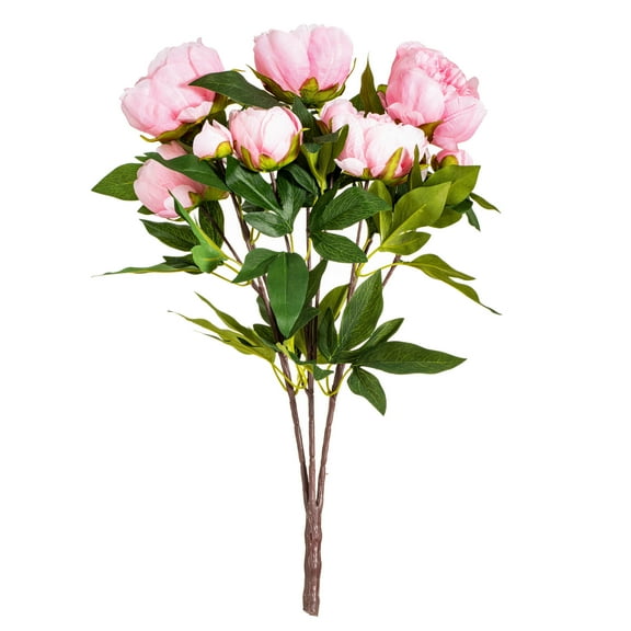 Vickerman 23" Artificial Brush Pink Peony Spray.