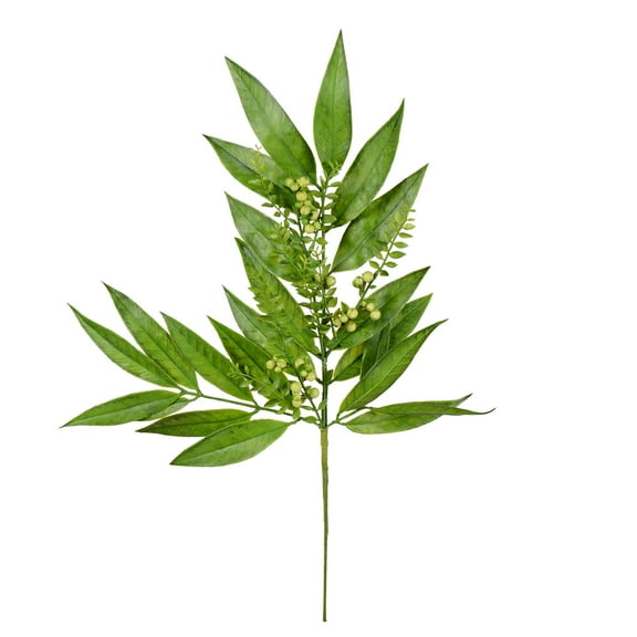 Vickerman 23" Artificial Green Willow Spray with White Berries. Includes 3 sprays per pack.