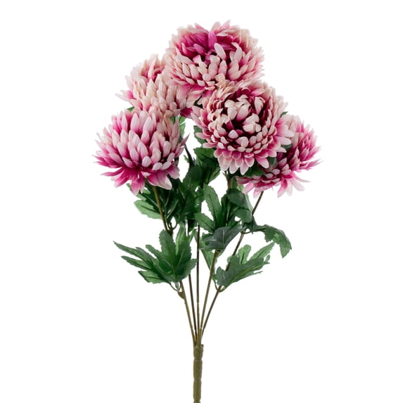 Vickerman 23" Artificial Mauve White Mum Bush, 2 per Pack