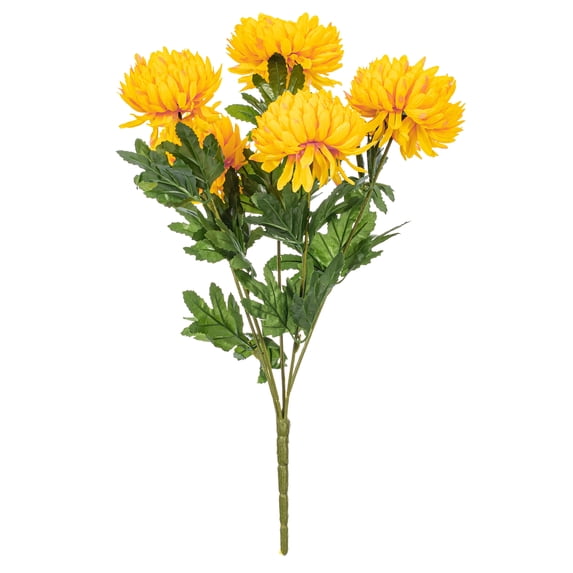 Vickerman 23" Artificial Sunrise Gold Mum Bush, 2 per Pack